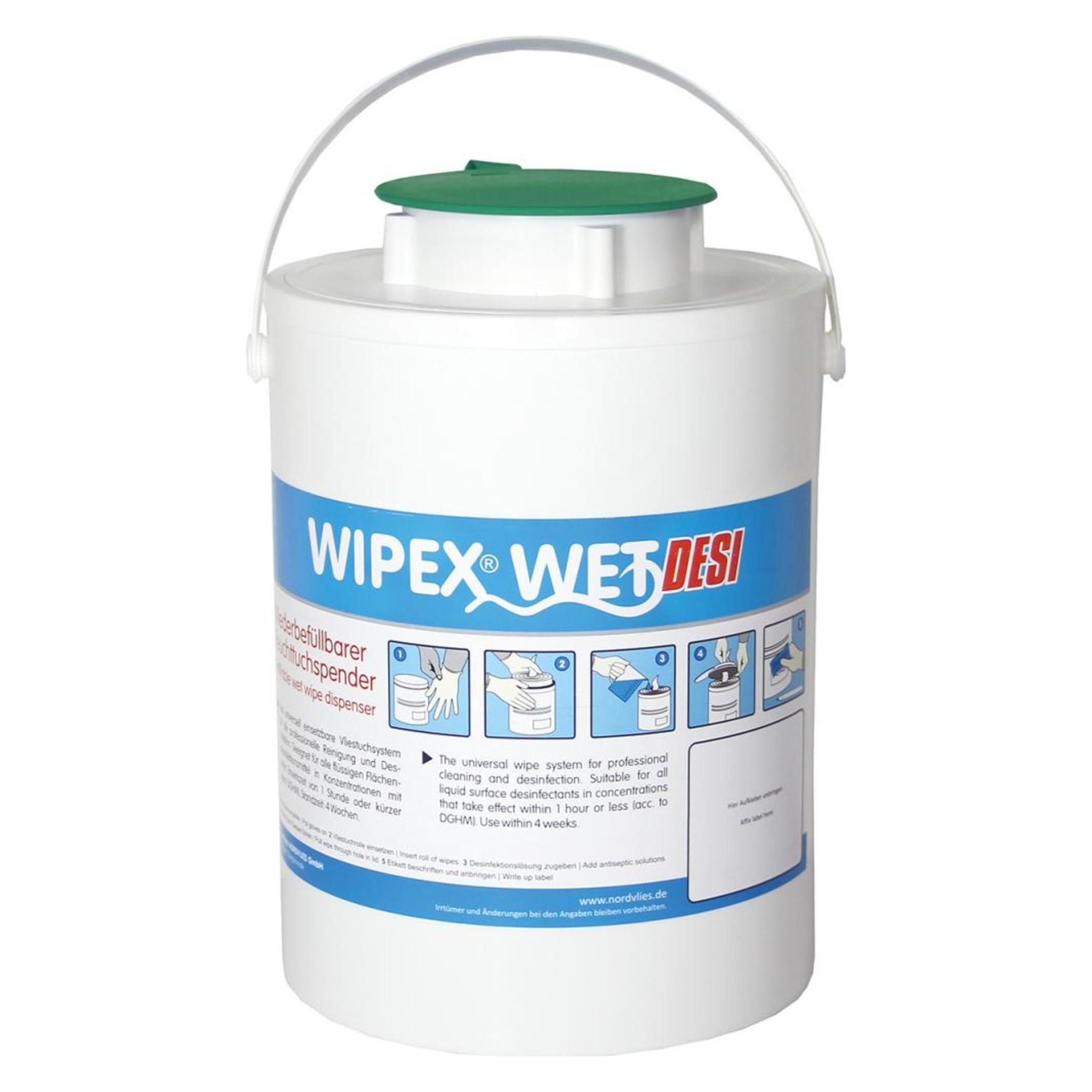 Wipex WET Feuchttuch- spender, grün Kunststoff (4250139206132)