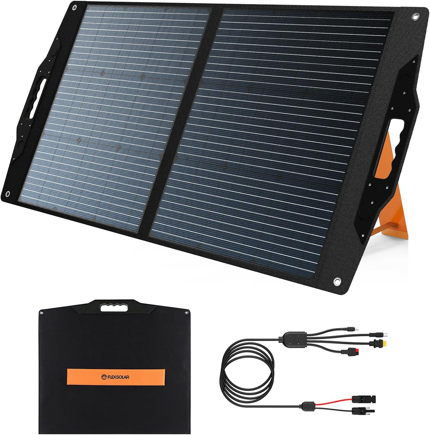 Selius Draagbaar Zonnepaneel - Opvouwbaar en Flexibel - 100W