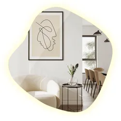 LED SPIEGEL 67,6 x 67 cm Asymmetrisch Neutralweiß 4000K