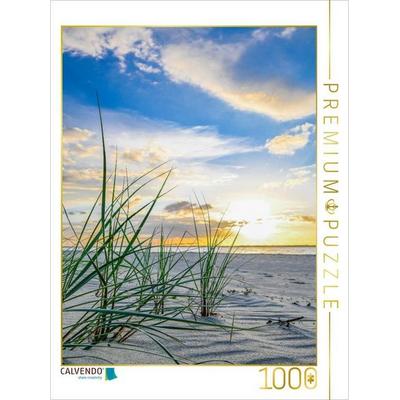 CALVENDO Puzzle Strandhafer im Abendlicht | 1000 Teile Lege-Größe 64x48cm Foto-Puzzle für glückliche Stunden