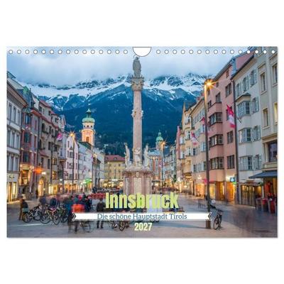 Innsbruck - Die schöne Hauptstadt Tirols (Wandkalender 2027 DIN A4 quer), CALVENDO Monatskalender