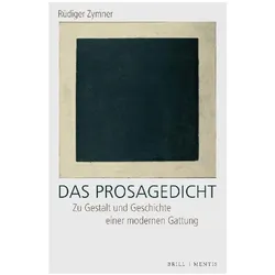 Zymner:Das Prosagedicht, Fachbücher von Rüdiger Zymner