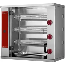 Diamond Gas-Hähnchengrill 3-reihig für 9 Hähnchen - 12,0 kW