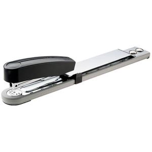 Novus Langarmhefter B 15, 020-1536, schwarz/grau, 25 Blatt Heftleistung, für DIN A6, A5, A4 und A3