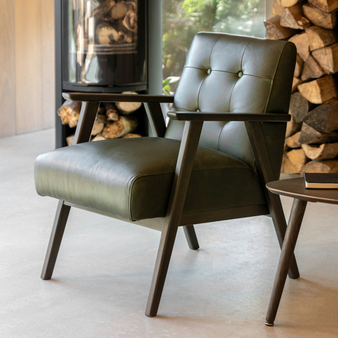 Corrigan Studio Largo Upholstered Armchair Green 47cm H X 51cm W X 50cm D