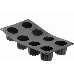 de Buyer Moul Flex Canelés, Backform, Schwarz