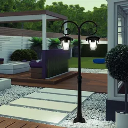Außen Leuchte Garten Weg Kandelaber ALU Steh Beleuchtung IP44 Glas Stand Lampe V-TAC7061