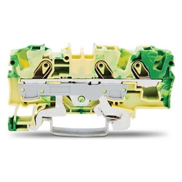 Wago DIN-Schienenklemme 3 x 6 mm2 grün/gelb (2006-1307)