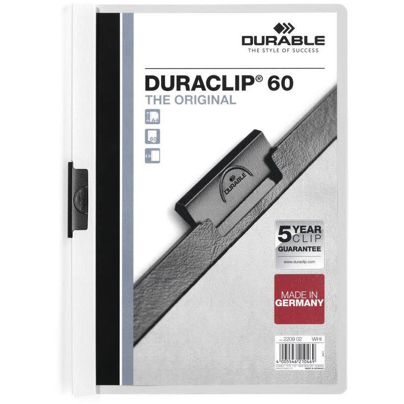 DURABLE 25 Klemmhefter DURACLIP weiß