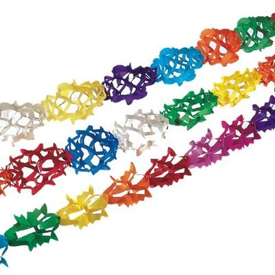 240x Girlanden Papier 4 m farbig bunt Fasching Karneval Geburtstag Deko