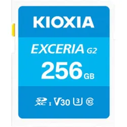 Kioxia Exceria G2 (256 GB, SDXC, U3, UHS-I), Speicherkarte, Blau