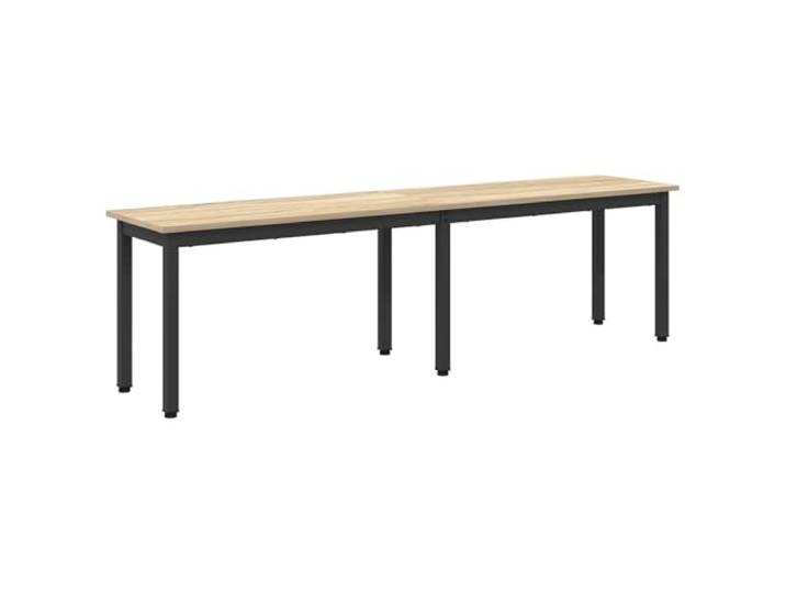 HBBMGYD Sitzbank für Esszimmer, 160 x 35 x 45 cm, Holz aus Technik Pfoten aus Metall, rechteckige Sitzfläche, einfache Pflege, täglicher Gebrauch, Wohn- und Esszimmer