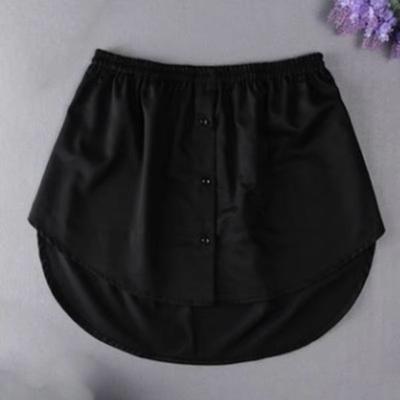 Inspired Finds Adjustable Shirt Extender For Women Layered Faux Hem Underskirt black 2xl