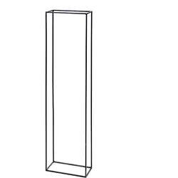 Brennholzständer Kwadrat Steele Stahl natur schwarz, Designer Patrick De Vriendt, 40x150x20 cm