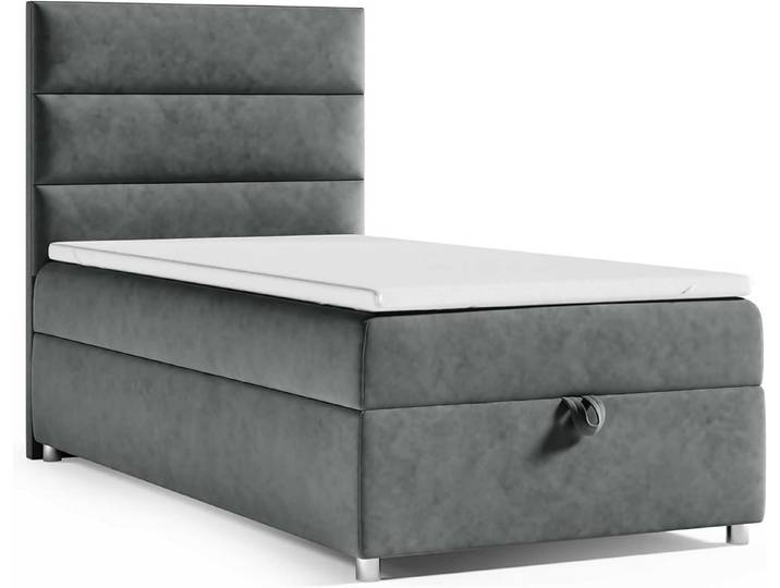 Best for Home Boxspringbett Einzelbett Trinity K-4 Single mit Bettkasten, Komfort Topper H3 (70x200 80x200 90x200 100x200 cm), inkl. Lieferung bis in die Wohnung, TOP Preis-Leistungs-Verhältnis