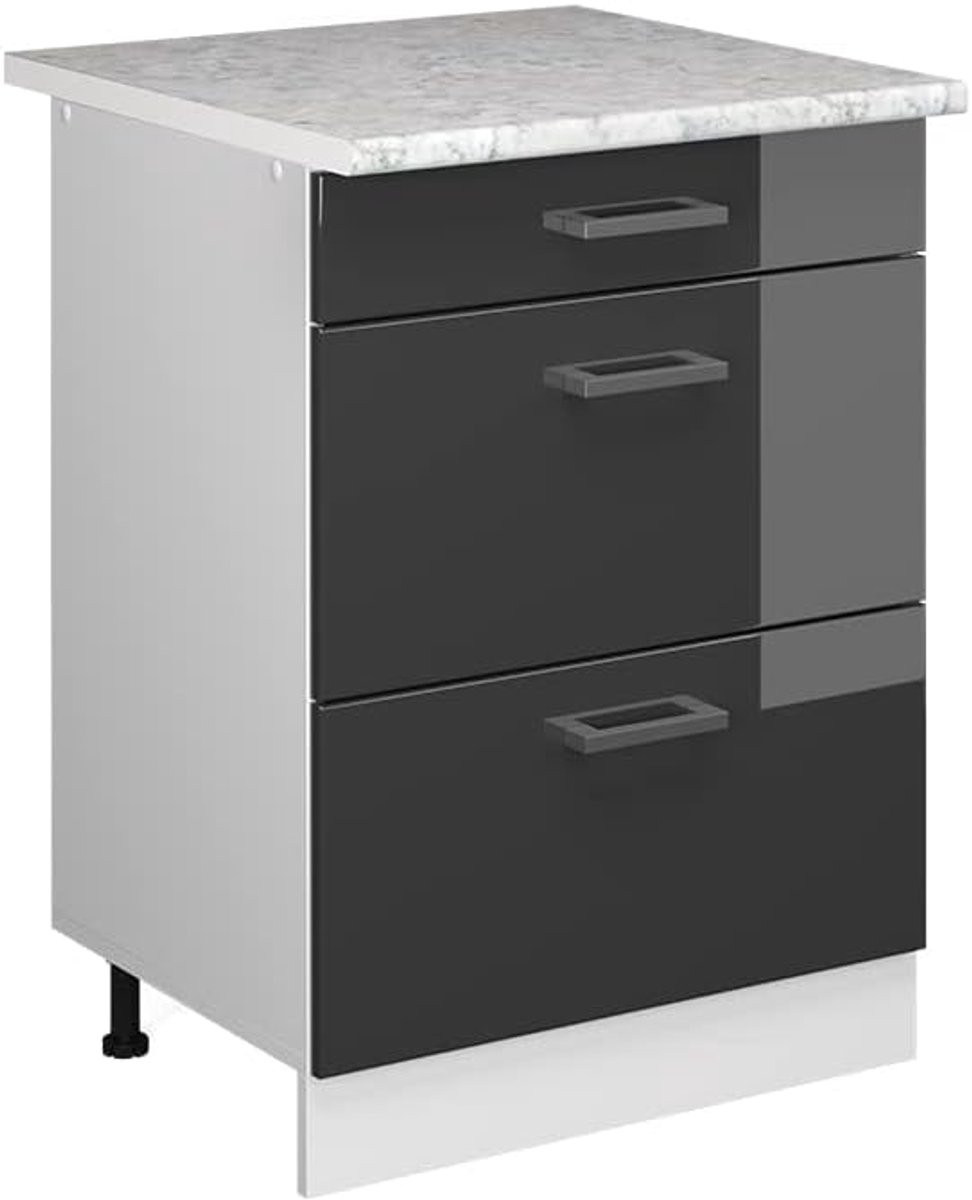 Modulaire Keukenkast Ladeonderkast 60cm met Werkblad - Flexibel Systeem