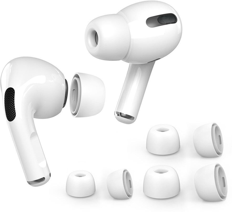 AirPods Pro (1. & 2. Gen.) AHASTYLE Silikone Ørepropper - S / M / L - Hvid