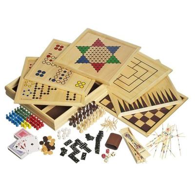Philos 3102 - Holz Spielesammlung mit 100 Spielmöglichkeiten