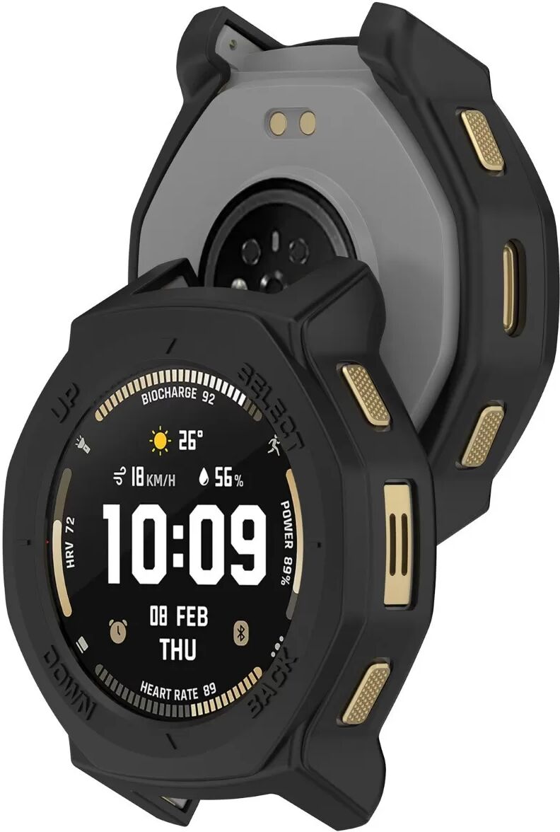 INF Hohlraum-Panzergehäuse kompatibel mit Amazfit T-Rex 3 Pro (44mm) - PC-Schutzhülle mit gehärtetem Glas