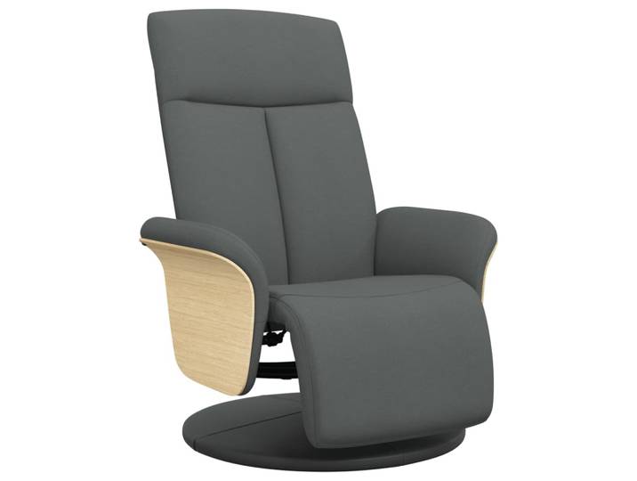 vidaXL Relaxsessel mit Fußteil Dunkelgrau Stoff
