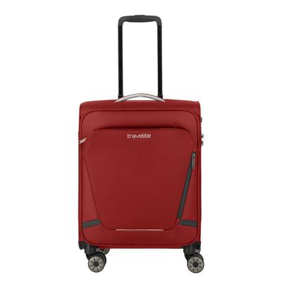 Handgepäck-Trolley TRAVELITE "JETPACK Multi Light 4 Cabin, konzipiert für Condor & Ryanair", Gr. B/H/T: 40cm x 55cm x 20cm 37 l, rot, Polyester, unifarben mit Farbeinsätzen, Koffer, Weichgepäck-Koffer Handgepäck für die meisten gängigen Airlines