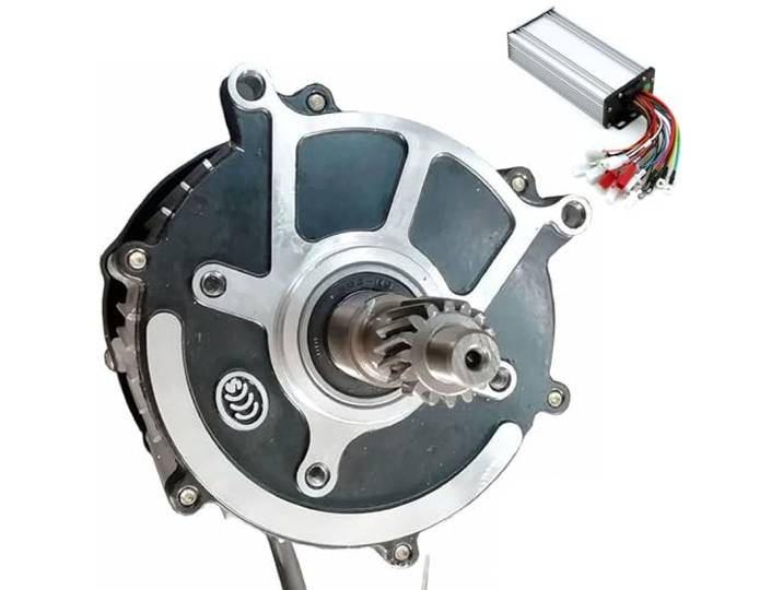 ZHOZHUT 500W-1800W Elektro-Dreirad-Differenzialmotor Mit Controller 3900RPM Bürstenloser DC-Motor Mit Permanentmagnet 48V/60V/72V 5-Loch 16-Zahn Motor Für E-Bikes, Dreiräder, DIY-Zubehör