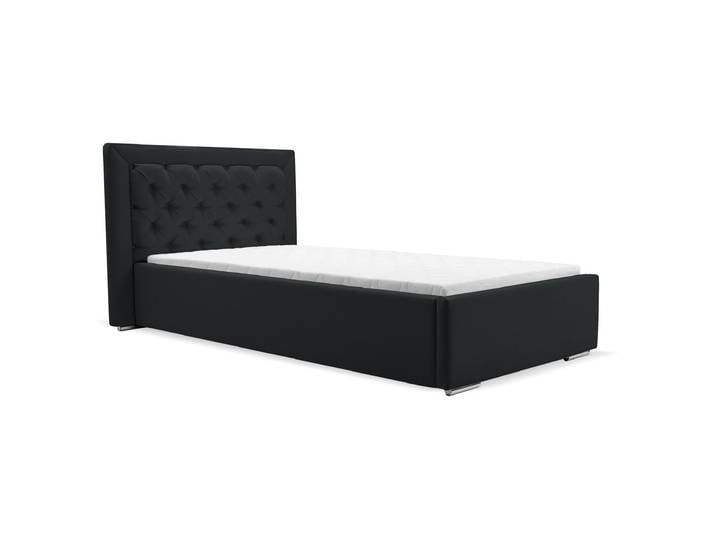 Polsterbett 90x200 MADERA Schwarz (Velva 19)