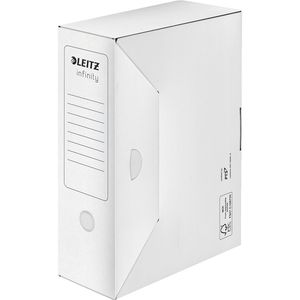 Leitz Archivbox 6089-00-00, Infinity, A4, 100mm Füllhöhe, weiß, für Akten, 10 Stück