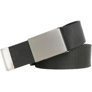 Shenky Gürtel 4cm Stoffgürtel matt, schwarz, mit Koppelschnalle, aus Polyester, Länge 140 cm