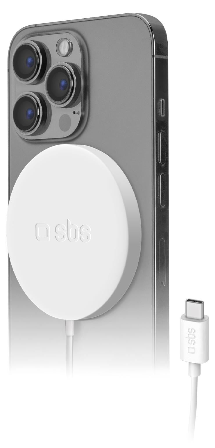 SBS Draadloze oplader voor Android en iPhone 16/15/14/13/12