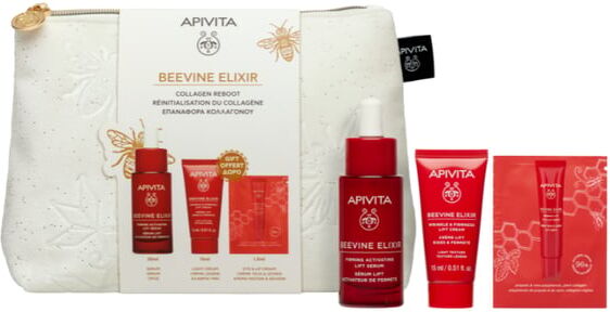Apivita Coffret Beevine Elixir Sérum   Oferta Creme Ligeiro + Contorno Olhos + Bolsa