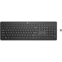HP 230 Wireless Keyboard Black (Eng. Int., Kabellos), Tastatur, Schwarz