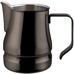 ILSA Évolution schwarzer Edelstahl 18/10 Edelstahl Milchkännchen 3 Tassen