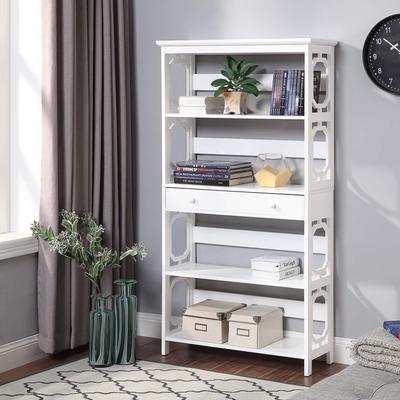 Convenience Concepts Omega 5 Tier Bookcase with Drawer