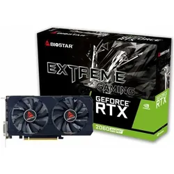 Biostar GeForce RTX 2060 SUPER (8 GB, GDDR6), Grafikkarte, Schwarz