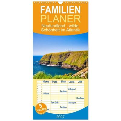 Familienplaner 2027 - Neufundland - wilde Schönheit im Atlantik mit 5 Spalten (Wandkalender, 21 x 45 cm) CALVENDO