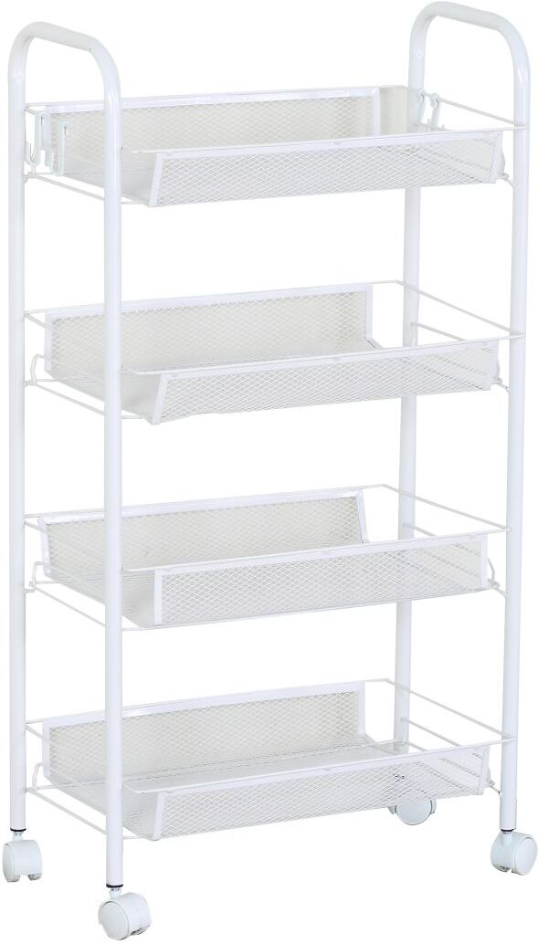RegalosMiguel Carrito Verdulero 4 Estantes Kitchen - Blanco