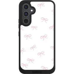 Nivocase Handyhülle für Samsung Galaxy A54 5G Hülle NIVOpure Case Schwarz Muster Schleife Schleifen (Samsung Galaxy A54 5G), Smartphone Hülle, Schwarz