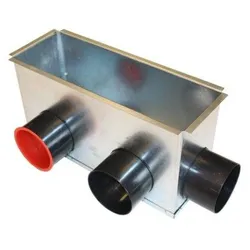 4-fach Luftanschlusskasten Zu- und Abluftgitter DN 50 mm 305 mm x 102 mm