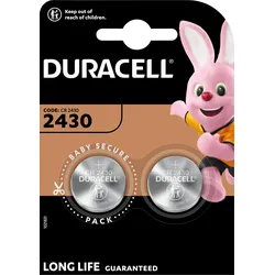 DURA CR2430 X2 - Lithium-Knopfzelle, CR2430, 3V, 24,5x3,0 mm, 2er-Pack