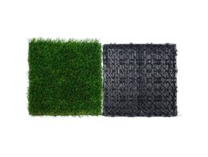 VEVOR Kunstrasenfliesen-Set für ineinandergreifende Rasenfläche 18er-Set 31x31cm Kunstrasen selbstentleerende Matte Bodenbelag Dekor-Pad perfekt für Mehrzweck-Hundematten im Innen- und Außenbereich