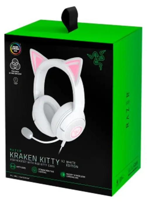 Razer Kraken Kitty V2 BT Over-ear Bluetooth Headset, wit