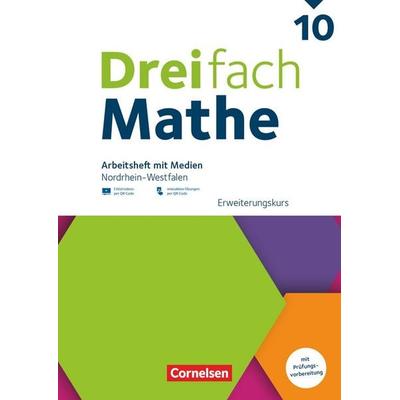 Dreifach Mathe 10. Schuljahr - Erweiterungskurs - Nordrhein-Westfalen - Ausgabe 2022 - Arbeitsheft mit Medien und Lösungen, Taschenbuch von ,