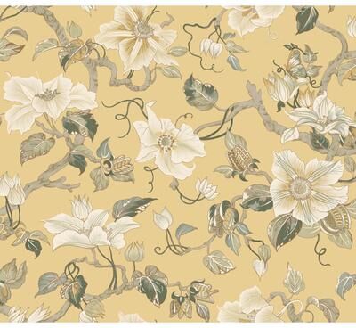 Ronald Redding Marguerite Vine Yellow Wallpaper