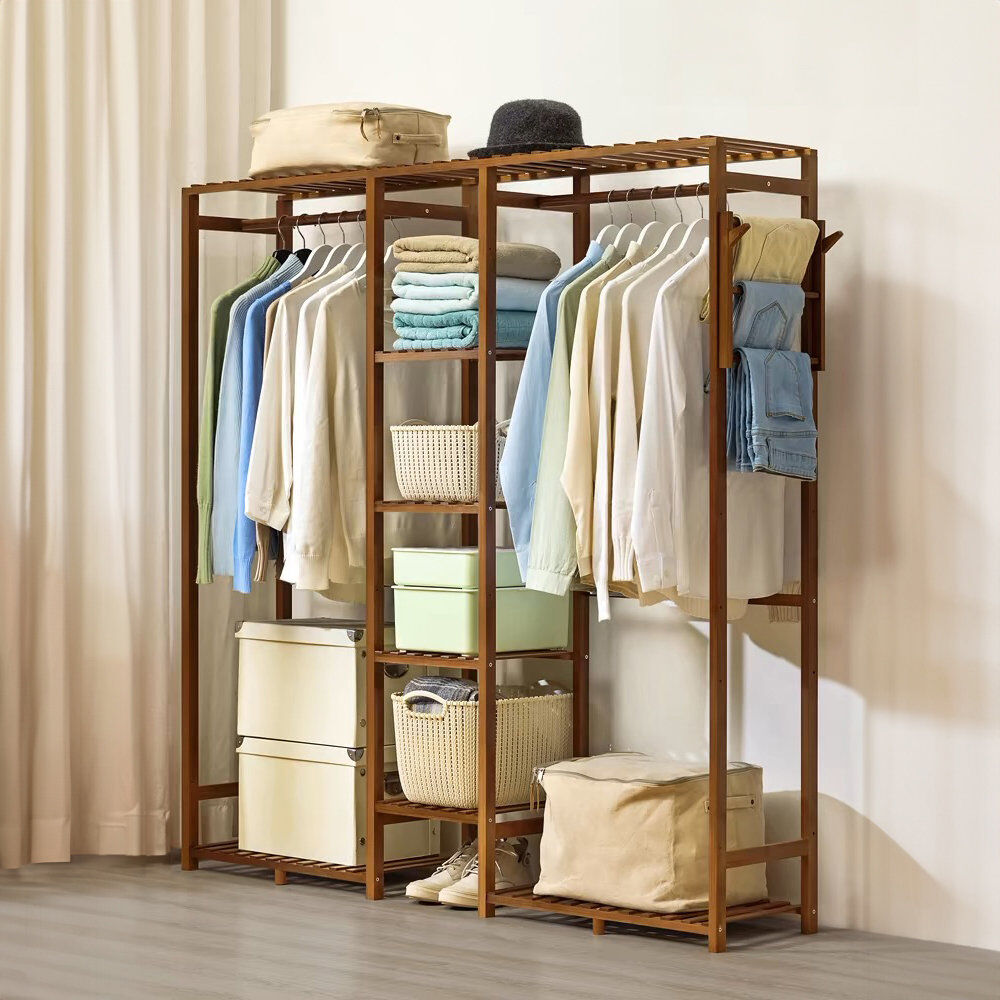 ClassicLiving 153 cm Clothes Rack Brown