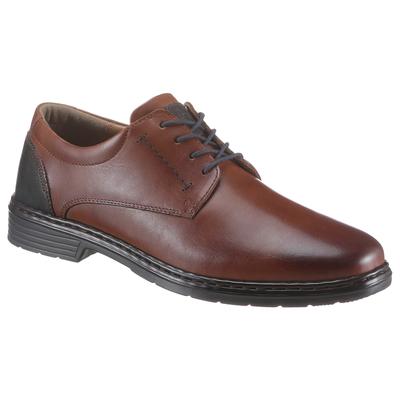 Schnürschuh JOSEF SEIBEL "Alastair", Herren, Gr. 40, Leder, braun (cognac), Glattleder, used, Schuhe Schnürschuh, im leichten Used-Look, Freizeitschuh, Halbschuh, Schnürschuh