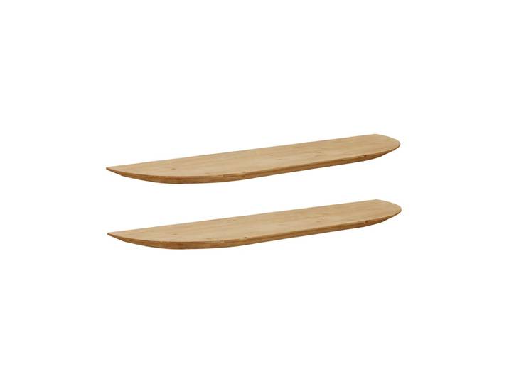 Ensemble 2 étagères en bois de sapin marron 100x3,2cm