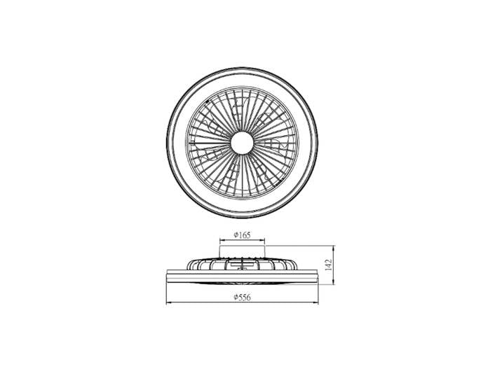 LED-Deckenventilator Gamer Big schwarz DC leise RGB - Mantra Mantra Iluminación - Wohnzimmer - Modern - Kunststoff