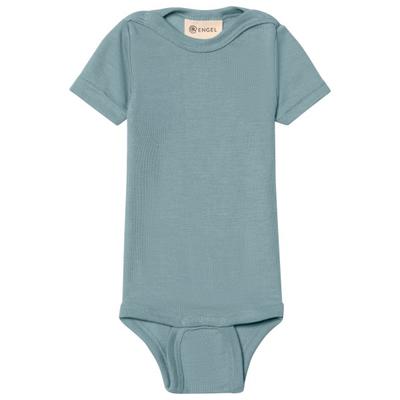 Engel - Baby-Body Kurzarm mit Druckknöpfen an den Schulter - Merinounterwäsche Gr 62/68 türkis