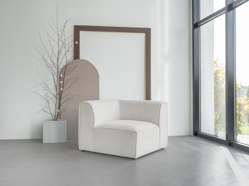 MIUFORM Système modulaire: fauteuil d'angle, beige Beige 93x70x93cm